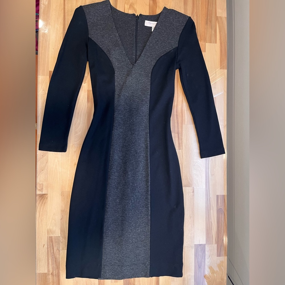 French connection classic dress gray and black size 0